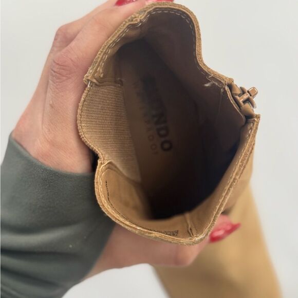 BLONDO Tamzin Waterproof Bootie In Tortilla Suede Tan Sz 8 - Picture 10 of 11